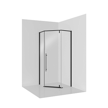 Душевой уголок Ambassador 112011203 100х100 стекло прозрачное профиль черный без поддона